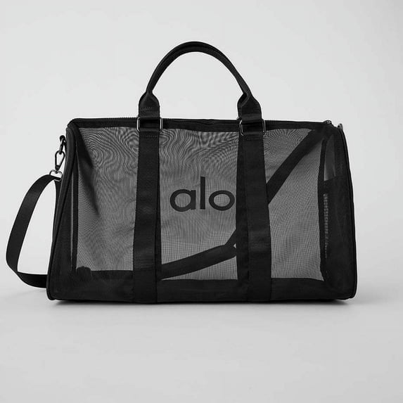 Alo Yoga Women's Transparent Mesh Outdoor Sports, Fitness And Travel Crossbody Bag Casual Shopping Bags
