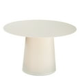 thumbnail image 1 of AloaDecor DancyHome Outdoor Mid Century Modern Metal Single Round Coffee Table 24" - Chalk White, 1 of 5
