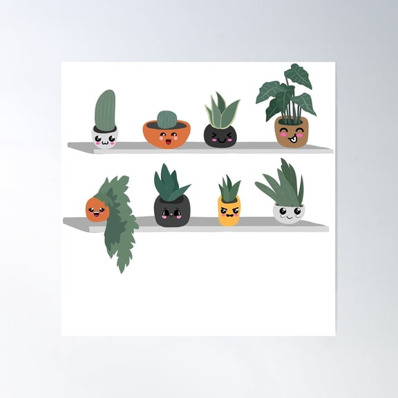 Alocasia - Illustration Stickers Poster Wall Art, Modern Wall Decor For Living Room Bedroom, 30x30 UNFRAMED