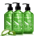 thumbnail image 1 of Aloderma 90% Organic Aloe Vera Gel With Tea Tree Oil 3 Btls, Pure Aloe Vera Gel for Face - Natural Aloe Vera Gel for Sunburn Treatment, Acne, Aftershave, After Waxing - Aloe Vera Moisturizer for Face, 1 of 11