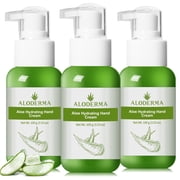 Aloderma Aloe Hand Moisturizer with 66% Organic Aloe Vera - Dry Hands Lotion for Women and Men - Travel Lotion Hand Cream for Dry Cracked Hands - Working Hands Lotion - Hand Lotion for Dry Hands