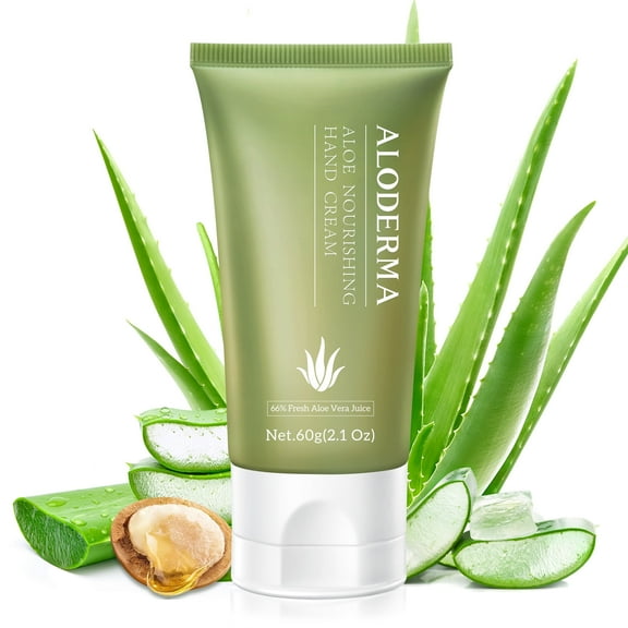 Aloderma Aloe Hand Moisturizer with 66% Organic Aloe Vera - Dry Hands Lotion for Women and Men - Travel Lotion Hand Cream for Dry Cracked Hands - Working Hands Lotion - Hand Lotion for Dry Hands