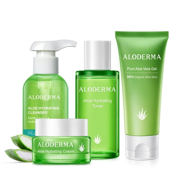 Aloderma Essential Aloe Hydrating Set 4-Piece Set