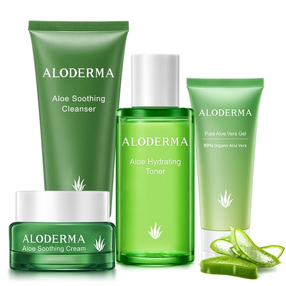 Aloderma Essential Aloe Soothing Set 4-Piece Set