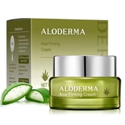 Aloderma Firming Cream for Face and Neck with 62% Organic Aloe Vera - Firming Face Cream with Hyaluronic Acid & Carnosine - Natural Renewing Aloe Face Cream - Instantly Hydrate & Plump Skin, 1.7oz