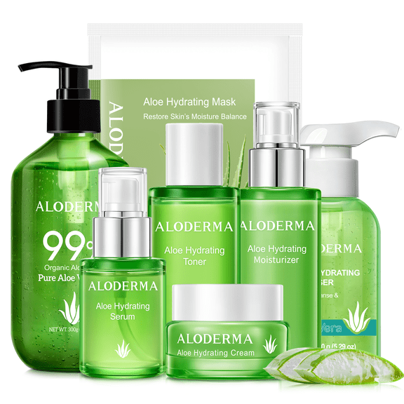 Aloderma Luxury Aloe Hydrating Set 7-Piece Set