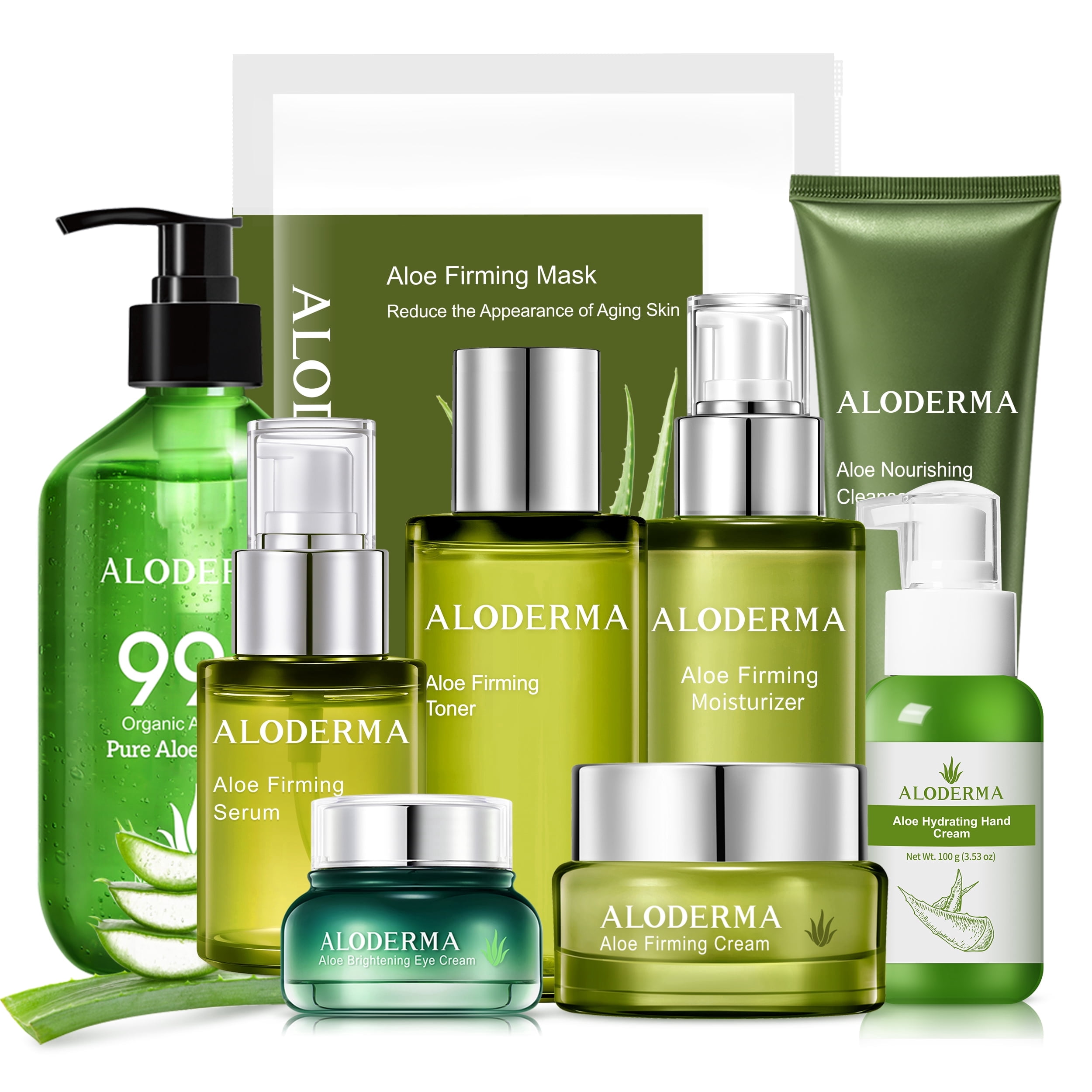 Aloderma Ultimate Aloe Firming & Rejuvenating Set 9-Piece Set - Walmart.com