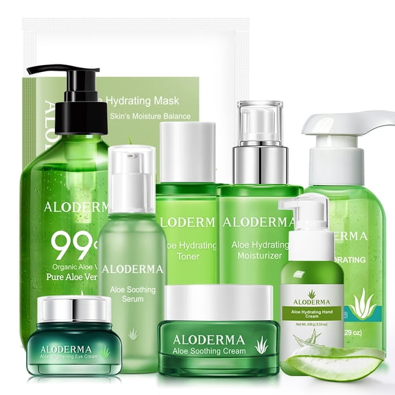 Aloderma Ultimate Aloe Soothing Set 9-Piece Set