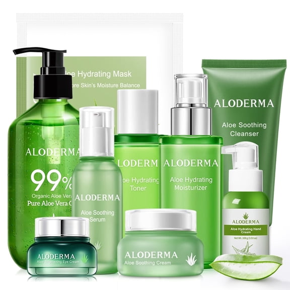 Aloderma Ultimate Aloe Soothing Set 9-Piece Set