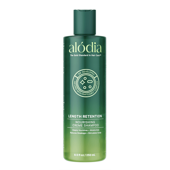 ALODIA Nourish & Hydrate Creme' Shampoo - 8 oz - Low Lather & Nut-Free Clarifying Shampoo for Build Up with Avocado & Peppermint Oil - Removes Dirt, Sweat & Product Build-up - For All Hair Types
