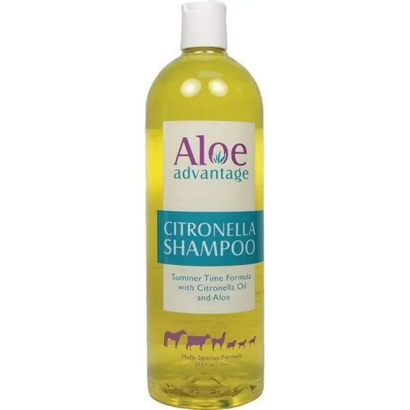 Aloe Advantage Citronella Pet Shampoo for Dogs Cats Horses Animals 33.8 oz.