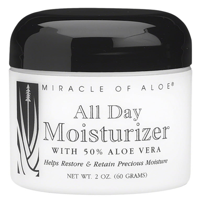 Aloe All Day Moisturizer 2 Ounce with 50% Ultra Aloe by Miracle Of Aloe -  Walmart.com