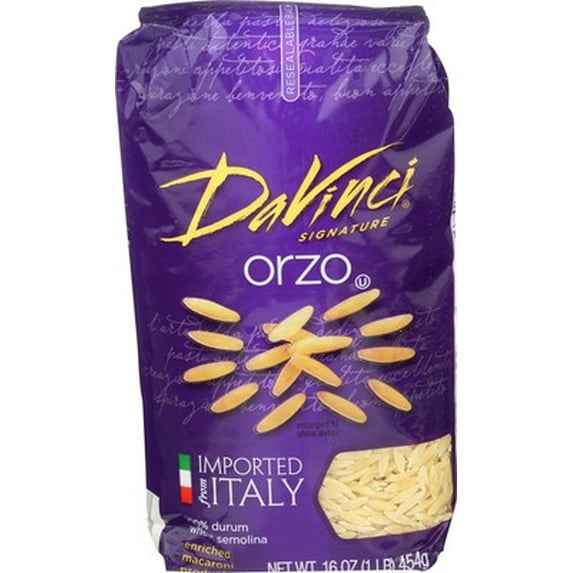 DaVinci Orzo Pasta 16 oz (Pack of 12)