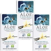 Aloe Cadabra Natural Personal Lube Edible Vegan Tahitian Vanilla 2.5 oz 3 Pack