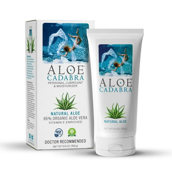 Aloe Cadabra Water Based Personal Lubricant, 5.5 Ounces, Organic Lube and Moisturizer, Natural Sex Lube