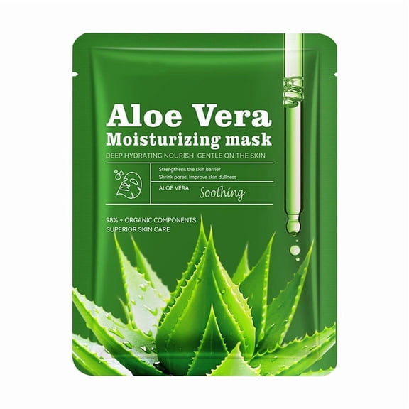 Aloe Facial Mask, 25ml, Overnight Sleeping Gel Pack for Sensitive Skin, Deep Hydration & Repair, Reduces Redness & Fine Lines, 1 Count