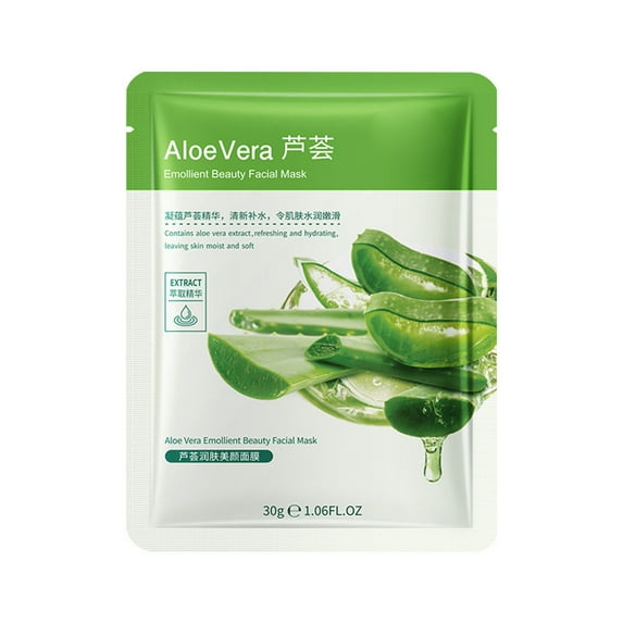 Aloe Facial Skincare Sheet Hydrating Moisturizing Revitalizing Facial Skincare Sheet, Korean Skincare Facial Mask, Moisturizing Facial Mud Mask Clean Pores Oil Control Refreshing Face Skin