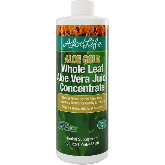 Aloe Life - Aloe Gold Whole Leaf Aloe Vera Juice Concentrate - 16 fl oz