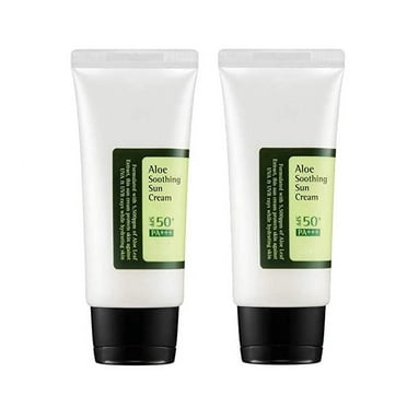 Aloe Soothing Sun Cream SPF50, Natural Sun Cream SPF50+ PA+++ 50ml, 1.69 Fl Oz(2pcs)
