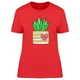 thumbnail image 1 of Aloe Succulent In A Happy Pot T-Shirt Women -Image by Shutterstock, Female XX-Large, 1 of 2