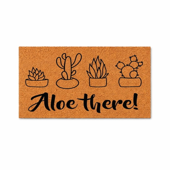 Aloe There!, Plant Graphic Doormat, Welcome Entryway Mat, Home Decor Doormat (16x24 inches) 1938