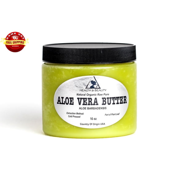 Aloe Vera Butter Organic Cold Pressed Raw Fresh Pure 16 OZ