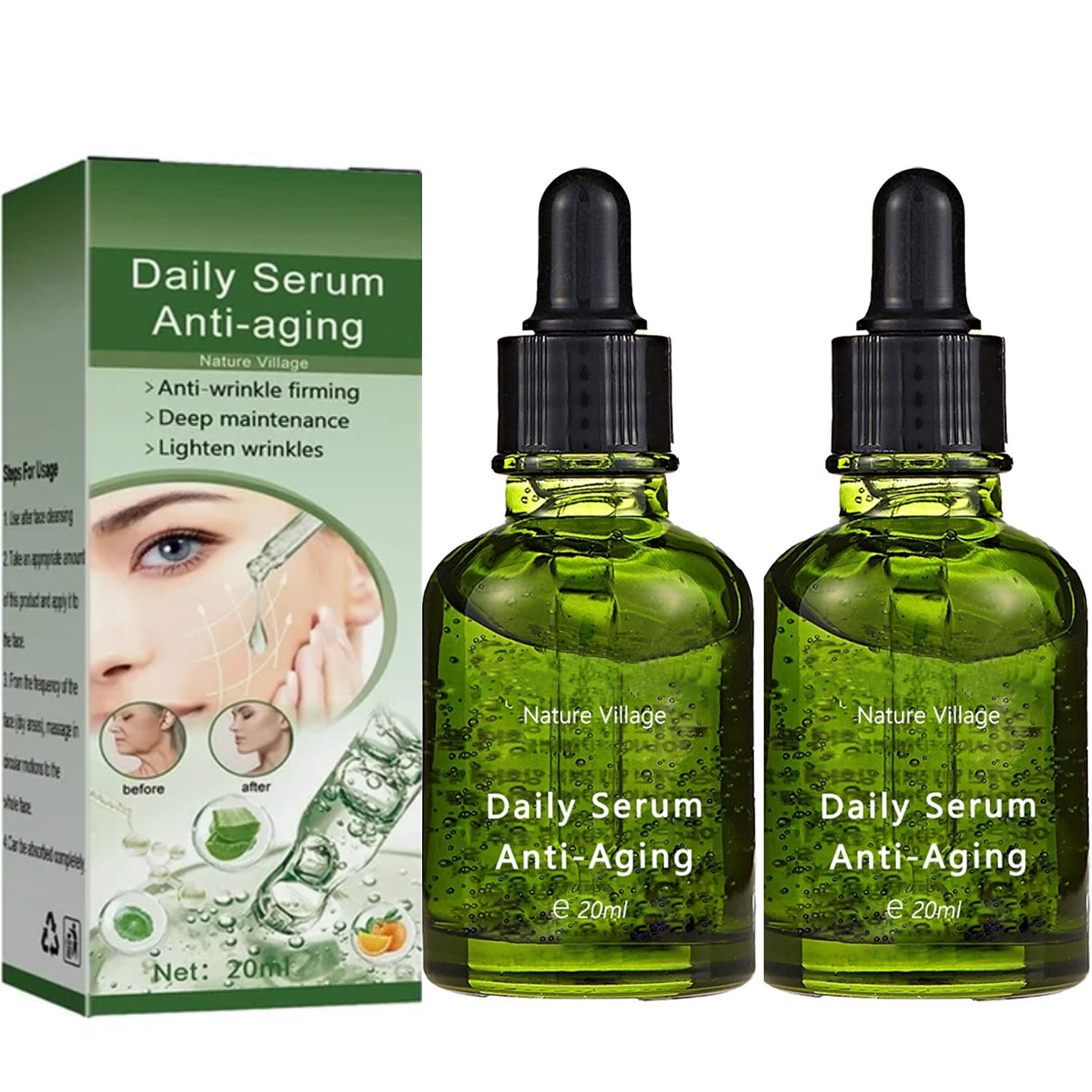 Aloe Vera Centella Asiatica Facial Serum with Vitamin C, Moisture Skin