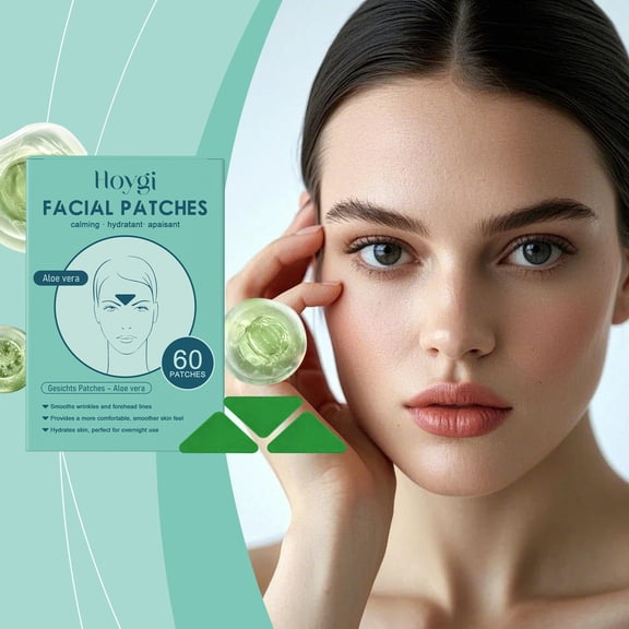Aloe Vera Forehead Tightening Patch for Aloe Green Hydration, Moisturizing, Reducing Forehead and Facial Fine Lines