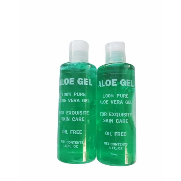 Cadie Aloe Vera Gel 4oz, 2 Pack, Pure Aloe Vera Extract for Face, Skin, Hair, and Scalp Care