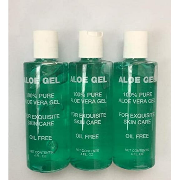 Cadie Aloe Vera Gel 4oz, 3 Pack, Pure Aloe Vera Extract for Face, Skin, Hair, and Scalp Care