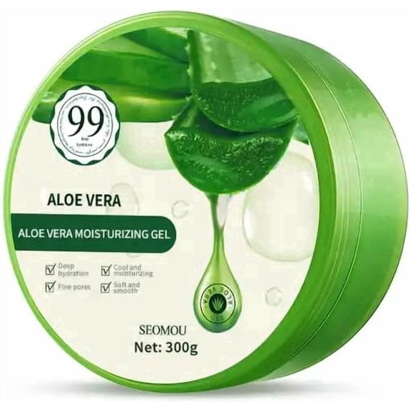 Seomou Aloe Vera Gel 99% Moisturizing Cream for Face, Hair & Body, 300ml