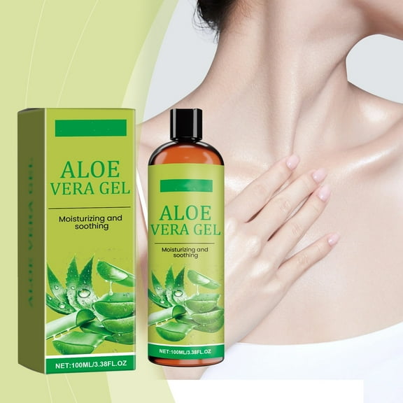 Aloe Vera Gel – Pure Aloe From Texas Grown Cut Leaves, Vegan Unscented Hydrating Gel For Face Skin Hair Sunburn Relief, Fast Absorbing, Non-Sticky Gel, Natural Soothing Care Makeup Organizers