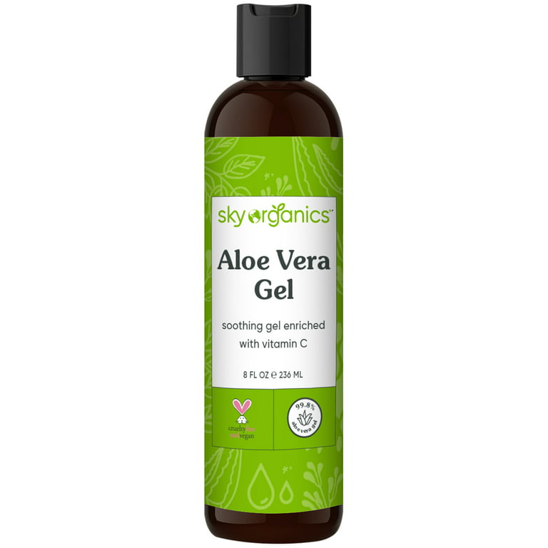 Aloe Vera Gel by Sky Organics (8 oz) Cold-pressed Ultra Hydrating