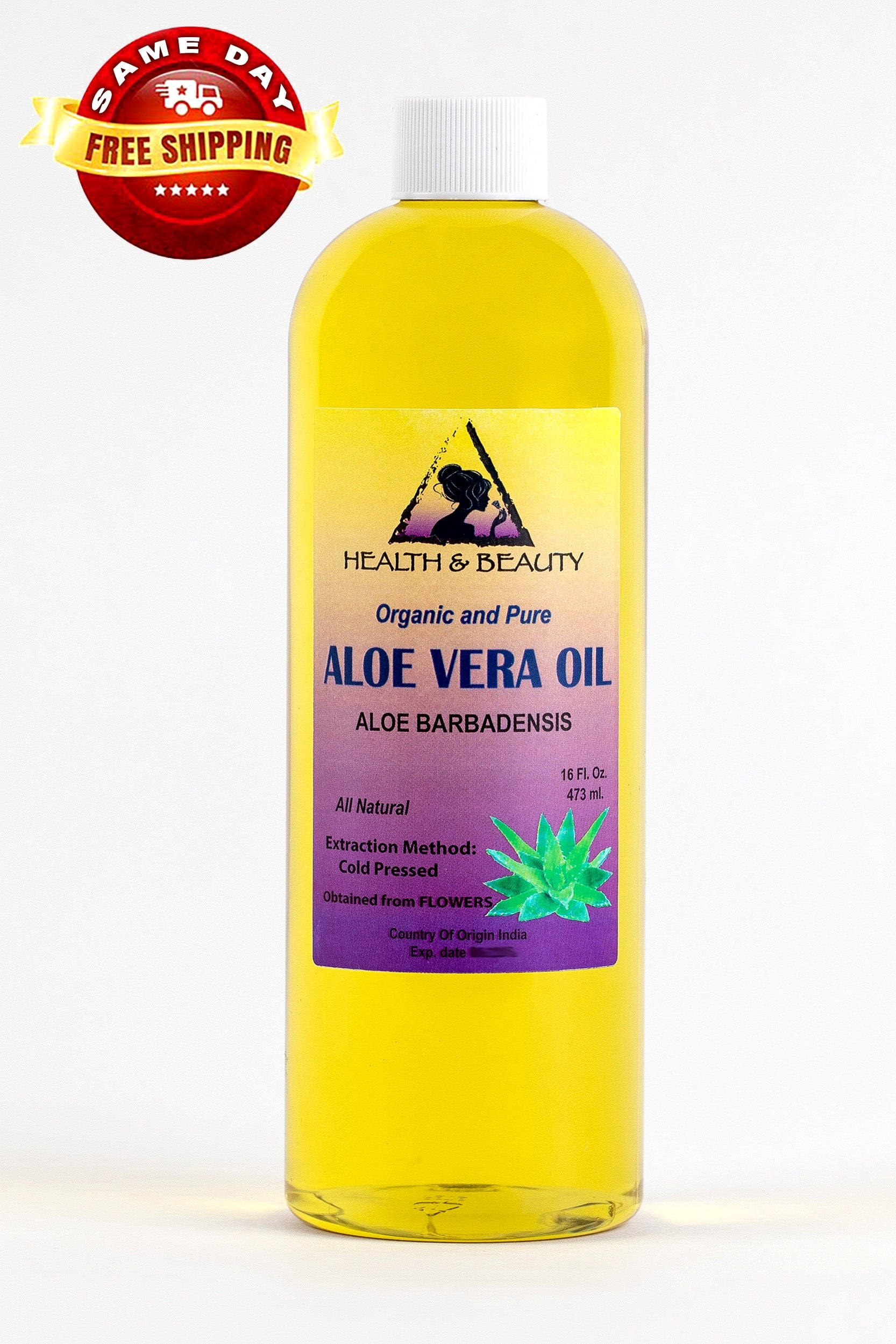 Aloe Vera Oil Organic Carrier Cold Pressed Premium Natural 100% Pure 16 oz