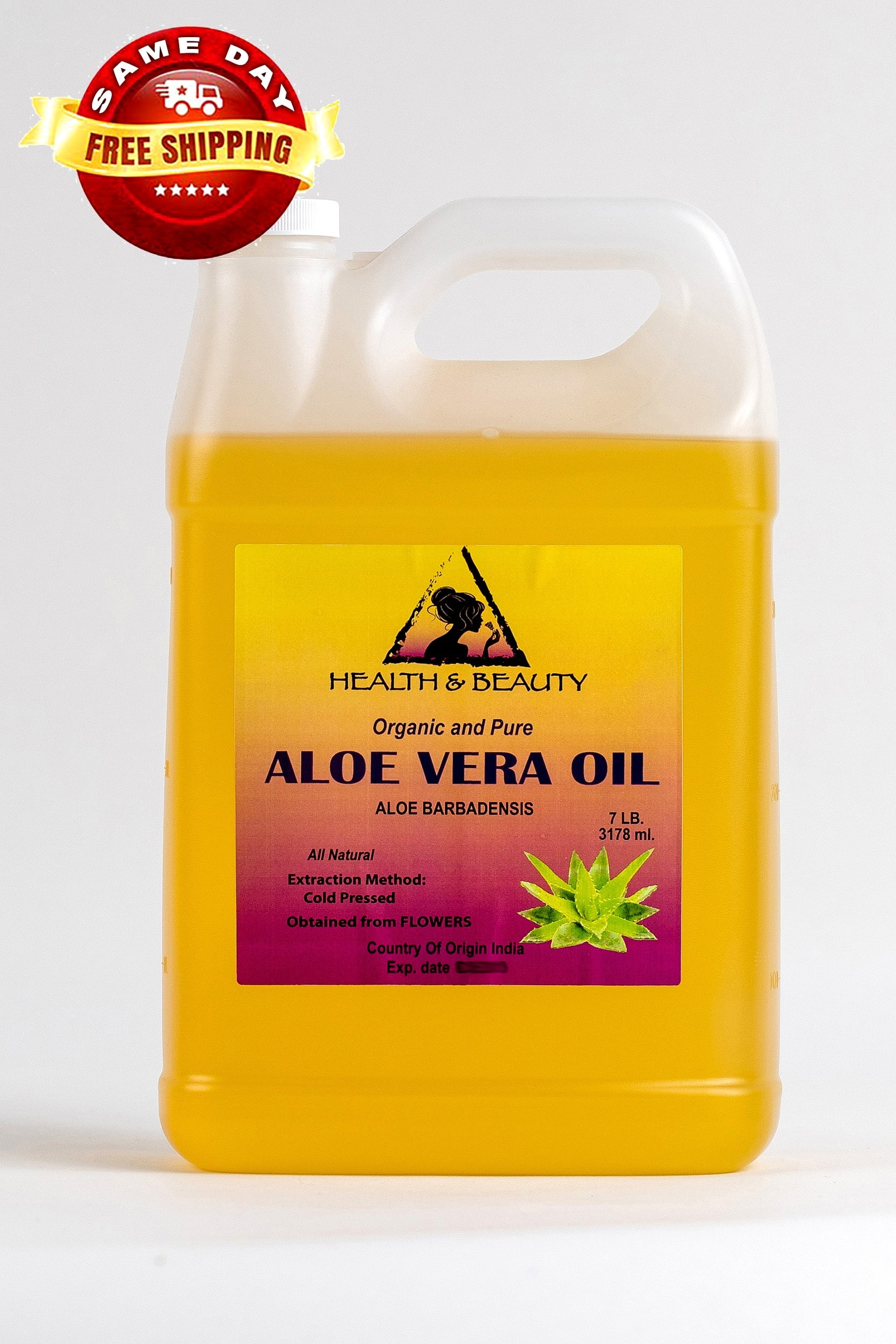 Aloe Vera Oil Organic Carrier Cold Pressed Premium Natural 100% Pure 7 Lb
