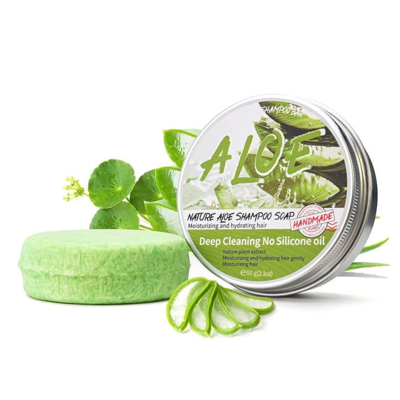 Aloe Vera Shampoo Bar – Soothing & Hydrating, Gentle Cleanse for Dry & Sensitive Scalp, All Hair Types