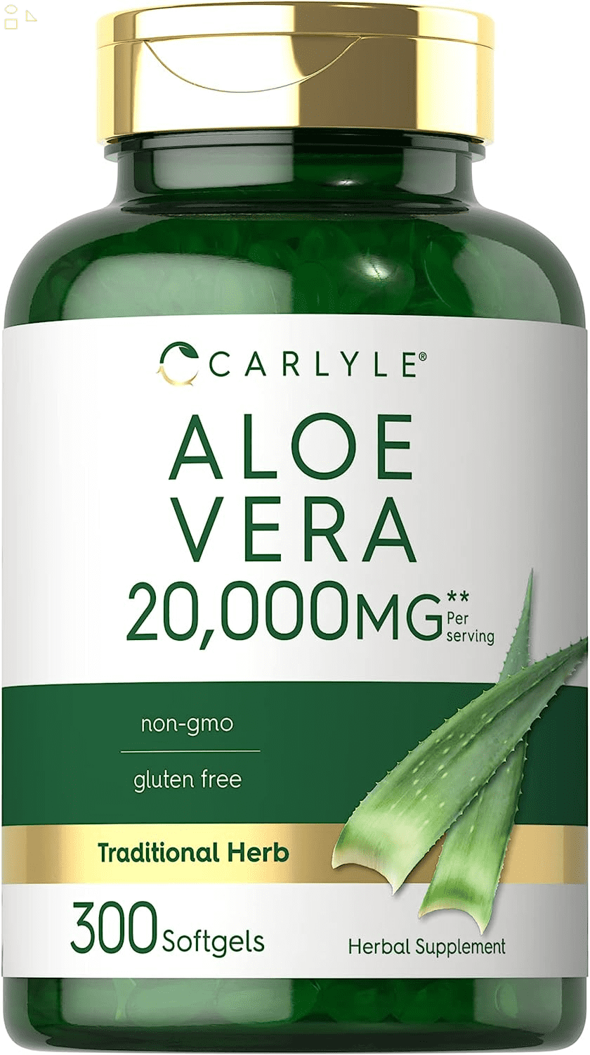Aloe Vera Softgels 20,000Mg 300 Count Aloe Vera Gel Supplement