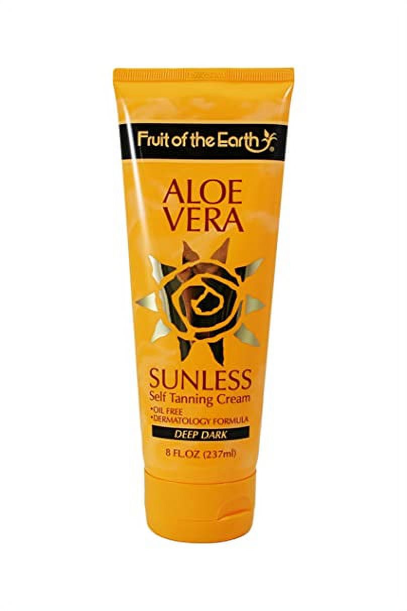 Aloe Vera Sunless Self Tanning Cream Deep Dark 8 oz