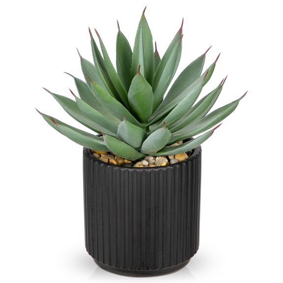 Aloe-black Ceramic Pot Artificial Agave Plant Home Decor