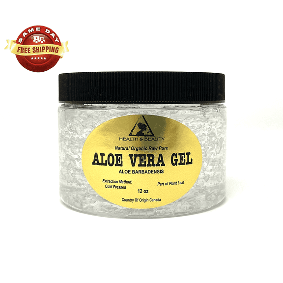 Aloe vera gel organic cold pressed natural moisturizer 12 oz