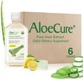 thumbnail image 1 of AloeCure USDA Organic Aloe Vera Juice Lemon Flavor - Made Within 12 Hours of Harvest - Natural Digestive Supplement for Balanced Stomach Acidity - Support Digestive and Immune Health, 6 Btls x 16.7oz, 1 of 10