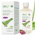 thumbnail image 1 of AloeCure USDA Organic Aloe Vera Juice Grape Flavor, Made Within 12 Hours of Harvest - Pure Inner Leaf Aloe Vera Juice, Natural Acid Buffer for Digestive & Immune Support, 1 of 9