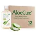 thumbnail image 1 of AloeCure USDA Organic Aloe Vera Juice Natural Flavor, Made Within 12 Hrs of Harvest - Pure Aloe Juice Natural Buffers Stomach Acid for Optimal Digestive Comfort and Immune Support, 12x500ml Bottle, 1 of 9