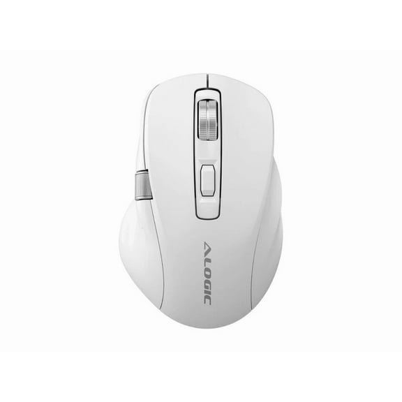 Alogic APEX Wireless Performance Mouse - Wireless - Bluetooth/Radio Frequency - 2.40 GHz - Rechargeable - White - Scroll Wheel - 7 Programmable Button(s) - Right-handed