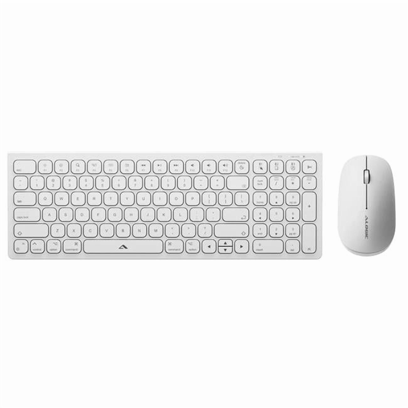 Alogic ASKBT2MCWH Echelon Compact Usb-c Rechargeable Bluetooth Keyboard & Mouse For Mac [wh