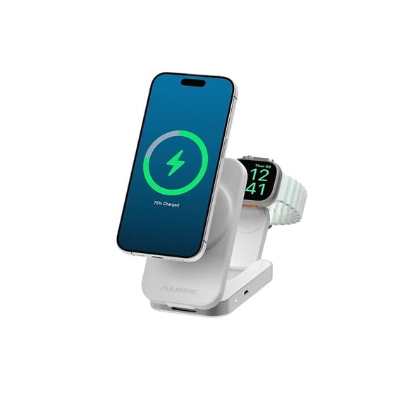 Alogic Flip 2-in-1 Qi2 Fast Wireless Charging Stand