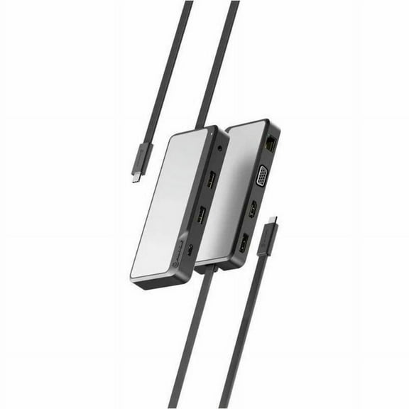 Alogic Fusion Pro NEXUS USB-C Universal Video Dock Compact Hub - Compact USB-C hub with multiple ports, ensuring versatile connectivity for workstations.