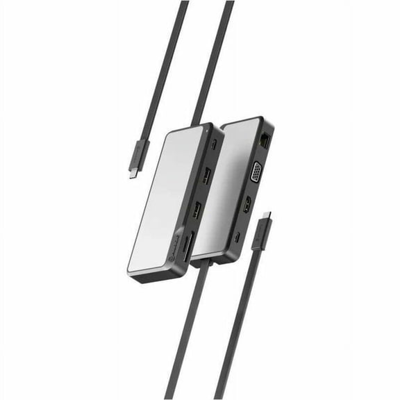 Alogic Fusion Pro TOUR 8 in 1 USB-C Travel Dock Hub - Multi-port USB-C hub with VGA and HDMI, perfect for expanding your device's connectivity options.