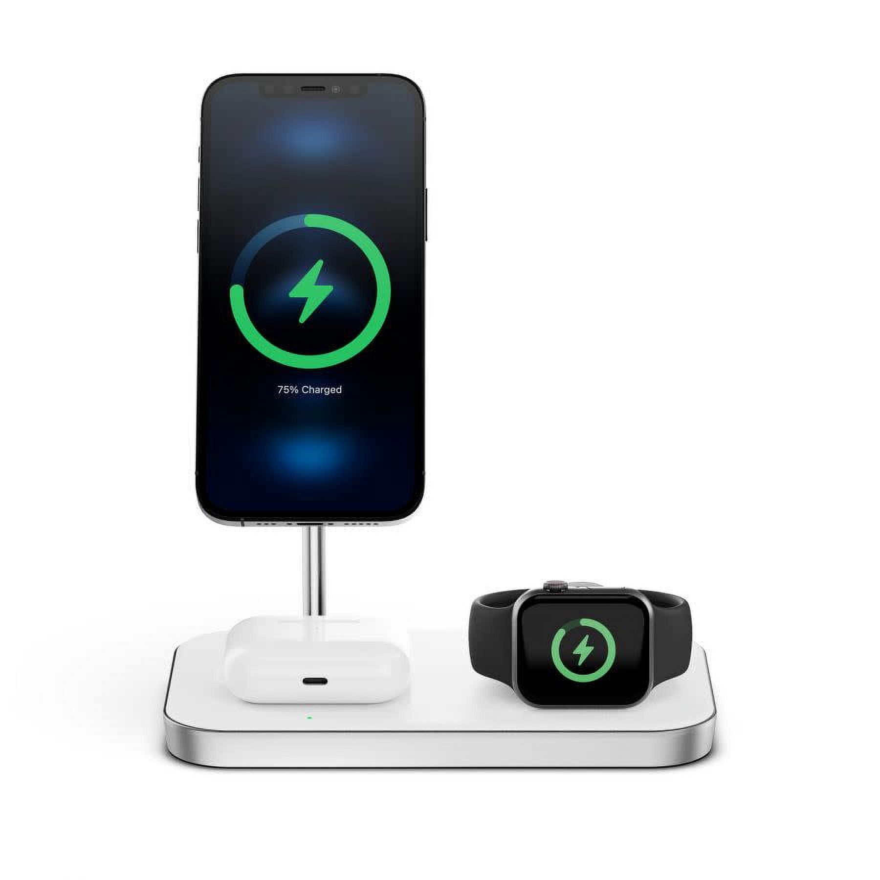 Alogic MagSpeed 3-in-1 Wireless 15W Charging Station - White MSP31SL15W - image 1 of 5