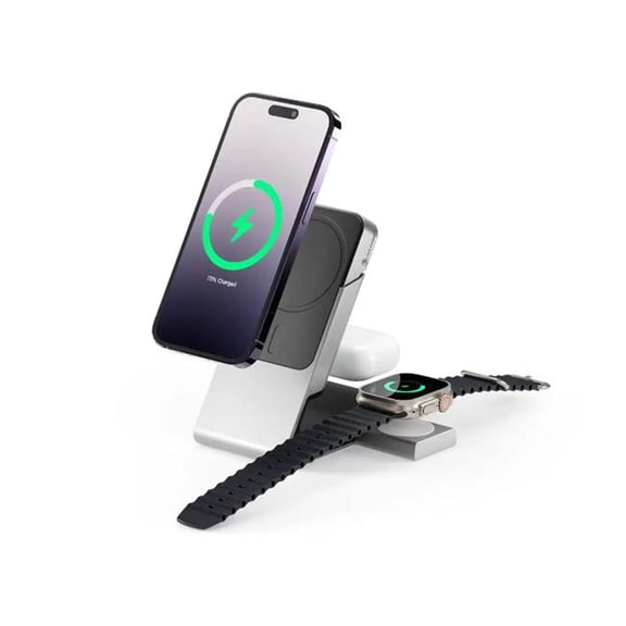 Alogic MSPBDDAWC-G Matrix Plus 3-in-1 Magnetic Charging Dock with Power Bank & Apple Watch Charger